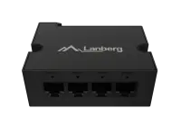 Lanberg | Switch PoE Extender 1xIn 3xOut Fast Ethernet Din Rail at 30W metal clips | DIN-FE4-AT-30W