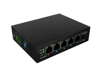 Lanberg | Switch PoE 1xBT 3xAT SFP/ETH Din Unmanagment Fast Ethernet | ILFE-4P-1GE-1S-90