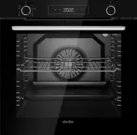 Simfer Oven | BI-81608P | 80 L | Multifuncional | Pyrolytic | Electronic | Steam function | Convection | Height 59.5 cm | Width 59.6 cm | Black