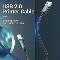 CABLE USB2.0 MALE TO MALE/10M BLACK COQBL VENTION – pilt 11