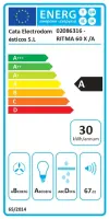 CATA RITMA 60 X /A | Hood | Telescopic | Energy efficiency class A | Width 59.5 cm | Mechanical control | 480 m³/h | LED | Stainless steel