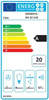 CATA GA 52 LUX | Hood | Canopy | Energy efficiency class A | Width 52 cm | Mechanical | 403 m³/h | LED | Stainless steel – pilt 2