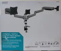 SALE OUT. DIGITUS Triple monitor mount, 3x 27", 3x 6 kg | Digitus Desk Mount | Triple Monitor Gas Spring Mount DA-90363 | Adjustable Height, Tilt, Swivel | 15-27 " | Maximum weight (capacity) 3x6 kg | DAMAGED PACKAGING, DEMO | Silver – pilt 4