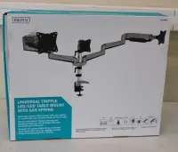 SALE OUT. DIGITUS Triple monitor mount, 3x 27", 3x 6 kg | Digitus Desk Mount | Triple Monitor Gas Spring Mount DA-90363 | Adjustable Height, Tilt, Swivel | 15-27 " | Maximum weight (capacity) 3x6 kg | DAMAGED PACKAGING | Silver