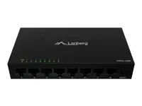 Lanberg | Switch 8x1GB/s Unmanagment Gigabit Ethernet Desktop 12V metal case | DSM1-1008