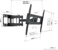 Vogels Wall mount | UP 6053 Full-Motion TV Wall Mount L | 40-80 " | Rotate, Tilt | Maximum weight (capacity) 40 kg | Black – pilt 2