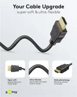 Goobay 80105 Soft HDMI High-Speed Cable with Ethernet | Soft | 5 m – pilt 2