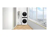 LG | Washing machine with dryer | WT1210WWF | Energy efficiency class A | Front loading | Washing capacity 12 kg | Depth 66 cm | 1400 RPM | Width 60 cm | Display | LED | Drying capacity 10 kg | Drying system | Steam function | Direct drive | White – pilt 5
