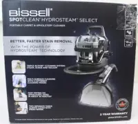 SALE OUT. | Bissell Portable Carpet and Upholstery Cleaner | SpotClean HydroSteam Select | Corded operating | Washing function | 1000 W | Black | 23 month(s) | DAMAGED PACKAGING