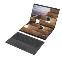 Asus | Zenbook Duo UX8407AA-SN066W | Moher Gray | 14 " | OLED | Touchscreen | 2.8K | 2880 x 1800 pixels | 144 Hz | Anti-Reflective | Intel Core Ultra X9 | 378H | 32 GB | LPDDR5X | Solid-state drive capacity 2000 GB | Intel Arc Graphics | Windows 11 Pro | 802.11be | Bluetooth version 5.4 | Keyboard language US international | Keyboard backlit | Warranty 24 month(s) | Battery warranty 12 month(s) – pilt 8