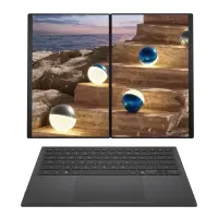 Asus | Zenbook Duo UX8407AA-SN066W | Moher Gray | 14 " | OLED | Touchscreen | 2.8K | 2880 x 1800 pixels | 144 Hz | Anti-Reflective | Intel Core Ultra X9 | 378H | 32 GB | LPDDR5X | Solid-state drive capacity 2000 GB | Intel Arc Graphics | Windows 11 Pro | 802.11be | Bluetooth version 5.4 | Keyboard language US international | Keyboard backlit | Warr – pilt 7
