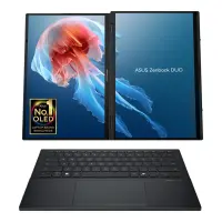 Asus | Zenbook Duo UX8406CA-QL287W | Inkwell Gray | 14 " | OLED | Touchscreen | FHD | 1920 x 1200 pixels | Intel Core Ultra 7 | 255H | 16 GB | LPDDR5X | Solid-state drive capacity 1000 GB | Intel Arc Graphics | Windows 11 Home | 802.11be | Bluetooth version 5.4 | Keyboard language US international | Keyboard backlit | Warranty 24 month(s) | Battery – pilt 4