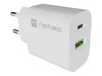 Natec Ribera USB Charger 1X USB-A + 1X USB-C 20W, White – pilt 5
