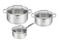 TEFAL | Cookware set | G719S674 Duetto+ | Stainless steel | Dishwasher proof | Lid included | Stainless steel