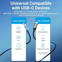 CABLE AUDIO 3.5MM TO USB-C/1M BGKHF VENTION – pilt 7