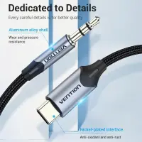CABLE AUDIO 3.5MM TO USB-C/1M BGKHF VENTION – pilt 11