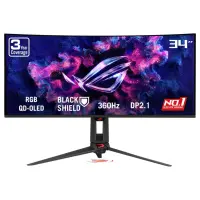 ASUS ROG Swift OLED PG34WCDN PC lamekuvar 86,4 cm (34") 3440 x 1440 pikslit Wide Quad HD QD-OLED Must – pilt 14