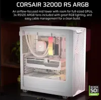 Corsair PC Case | 3200D RS ARGB | White | Mid-Tower