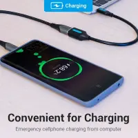 CABLE USB3.1C MALE TO A FEMALE/0.15M BLACK CCVBB VENTION – pilt 4