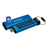 Kingston Technology IronKey Keypad 200 USB-välkmälu 16 GB USB tüüp-C 3.2 Gen 1 (3.1 Gen 1) Sinine