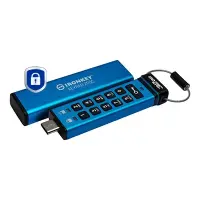 Kingston Technology IronKey Keypad 200 USB-välkmälu 32 GB USB tüüp-C 3.2 Gen 1 (3.1 Gen 1) Sinine