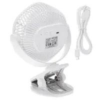 Adler Rechargeable fan with clip | AD 7335 | Table Fan | 6 W | Diameter 12.7 cm | Number of speeds 3 | Oscillation | White – pilt 4
