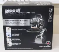 SALE OUT. Bissell | Portable Carpet and Upholstery Cleaner | SpotClean HydroSteam Pro | Corded operating | Washing function | 1000 W | - V | Black | Warranty 24 month(s) | DAMAGED PACKAGING, USED, DIRTY,SCRATCHES,MISSING HYDRORINSE TOOL