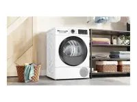 Bosch Dryer Machine | WQG2420PSN | Energy efficiency class A++ | Front loading | 9 kg | Heat pump | LED | Depth 61.3 cm | White – pilt 10