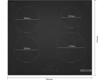 Bosch PIE61ABB5E | Hob | Induction | Number of burners/cooking zones 4 | Touch | Matt Black | Timer