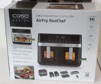 SALE OUT. Caso 03186 Air Fryer Duo Chef, Total capacity 14L, 2200W, Black | Caso Air Fryer | DuoChef | Power 2200 W | Capacity 14 L | Black | UNPACKED, DAMAGED PACKAGING, SCRATCHED ON CORPUS, DENT ON FRONT | 24 month(s) – pilt 12