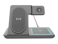 Gembird 3-in-1 foldable wireless charger stand, 15 W, Samsung watch | TA-WPC31S-01-BK – pilt 4