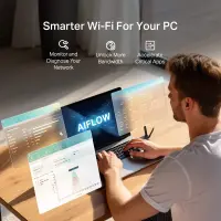 TP-LINK BE6500 Tri-Band Wi-Fi 7 High Gain Wireless USB Adapter | Archer TBE400U Plus | 2.4 GHz, 5 GHz, 6 GHz | 802.11ax | MU-MiMO No | no PoE | Antenna type High-Gain Tri-Band – pilt 2
