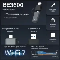 TP-LINK BE3600 Dual Band Wi-Fi 7 Mini Wireless USB Adapter | Archer TBE230U | 2.4 GHz, 5 GHz | 802.11ax | MU-MiMO No | no PoE | Antenna type Internal – pilt 10