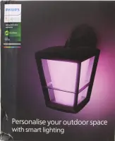 SALE OUT. | Philips Hue WCA Econic Outdoor Wall Lantern | 15 W | 2000-6500 Hue White Colour Ambiance | DAMAGED PACKAGING | 24 month(s)
