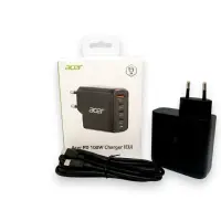 Acer 100W PD GaN Charger, 3 x USB C and 1 x USB A, EU Plug, 100W USB-C cable, Black, Retail Pack – pilt 6
