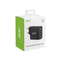 Acer 100W PD GaN Charger, 3 x USB C and 1 x USB A, EU Plug, 100W USB-C cable, Black, Retail Pack – pilt 11