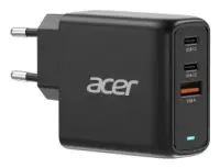 Acer 67W PD GaN Charger, 2 x USB C and 1 x USB A, EU Plug, 100W USB C cable, Retail Pack