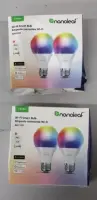 SALE OUT. Nanoleaf Essentials Smart A60 Bulb E27 Matter WiFi 9W 900Lm RGBCW 2700-6500K, 2pcs pack | Nanoleaf Essentials Smart A60 Bulb Matter WiFi 900Lm 2700-6500K, 2pcs pack | E27 | 9 W | RGBCW | DAMAGED PACKAGING