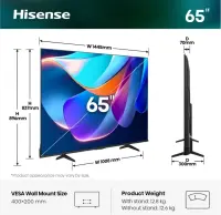 Hisense TV | 65A6S | 65 | Smart TV | VIDAA Smart OS | UHD | Black – pilt 8