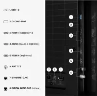 Hisense TV | 55U7SE | 55 | Smart TV | VIDAA Smart OS | UHD | Black – pilt 9