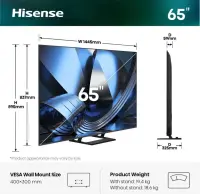 Hisense ULED MiniLED TV | 65U7SE | 65" | Smart TV | VIDAA OS | UHD | Black – pilt 2