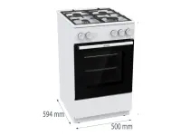 Gorenje GG5A10WFFM | Cooker | Hob type Gas | Oven type Gas | White | Width 50 cm | Grilling | Depth 59.4 cm | 70 L – pilt 13
