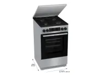Gorenje GK5C42SJ | Cooker | Hob type Gas | Oven type Electric | Grey | Width 50 cm | Grilling | Depth 59.4 cm | 62 L – pilt 13