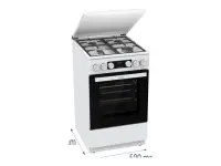 Gorenje GK5C42WF-B | Cooker | Hob type Gas | Oven type Electric | White | Width 50 cm | Grilling | Depth 59.4 cm | 70 L – pilt 3