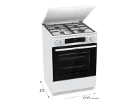 Gorenje GK6C5WF | Cooker | Hob type Gas | Oven type Electric | White | Width 60 cm | Grilling | Depth 60 cm | 71 L – pilt 5