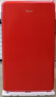 SALE OUT. Midea Refrigerator | MDRD142SLE32 | Energy efficiency class E | Free standing | Larder | Height 83.5 cm | Fridge net capacity 93 L | 41 dB | Red | DAMAGED INNER PACKAGING, DENTED ITEM'S BACK SIDE – pilt 5