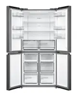 Midea Refrigerator | MDRF632FIE45 | Energy efficiency class E | Free standing | Side by Side | Height 177.5 cm | No Frost system | Fridge net capacity 305 L | Freezer net capacity 168 L | Display | 35 dB | Dark Inox