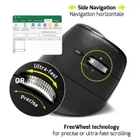 PORT CONNECT Mouse | ERGO AUDITOR | Wireless | Bluetooth, 2.4 GHz | Black – pilt 5