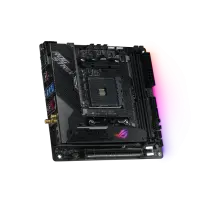 Asus ROG STRIX X570-I GAMING | Processor family AMD | Processor socket AM4 | DDR4 | Supported hard disk drive interfaces SATA, M.2 | Number of SATA connectors 4 – pilt 6