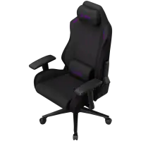 LORGAR CHA41, Ergonomic Gaming Chair Advanced, premium anti-stain fabric, Black/purple